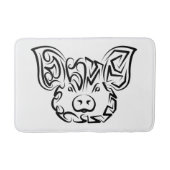 Zwart-witworstvarken Badmat (Voorkant)