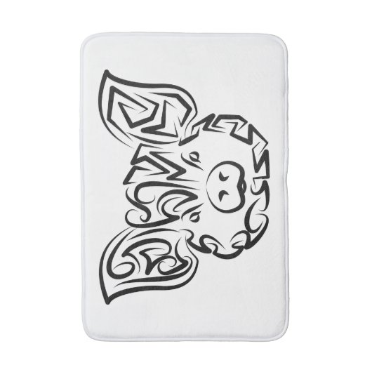 Zwart-witworstvarken Badmat (Voorkant Verticaal)