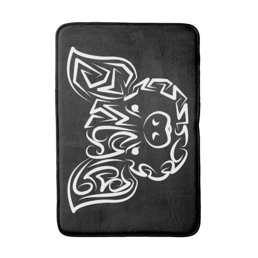 Zwart-witworstvarken Badmat (Voorkant Verticaal)