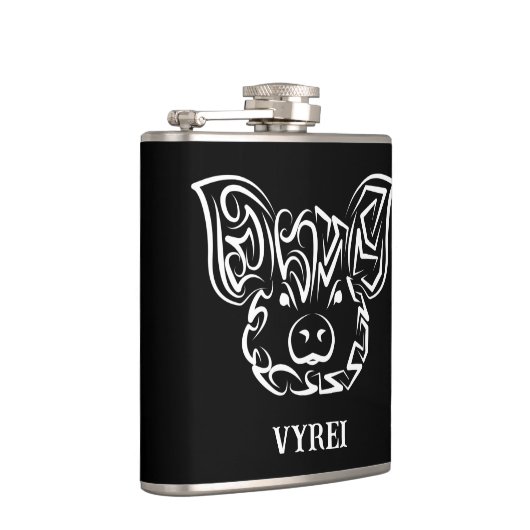 Zwart-witworstvarken Heupfles (Rechts)