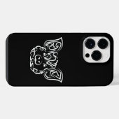 Zwart-witworstvarken iPhone Hoesje (Achterkant horizontaal)