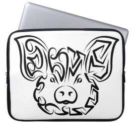 Zwart-witworstvarken Laptop Sleeve