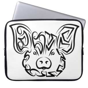 Zwart-witworstvarken Laptop Sleeve
