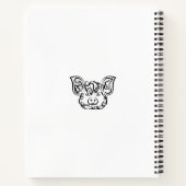 Zwart-witworstvarken Notitieboek (Achterkant)