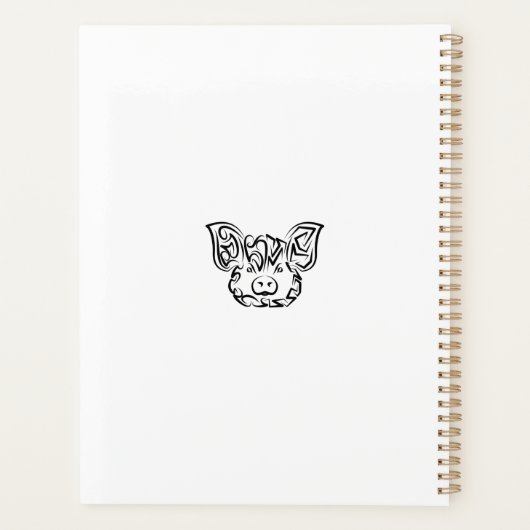 Zwart-witworstvarken Planner (Achterkant)