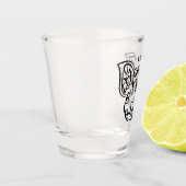 Zwart-witworstvarken Shot Glas (Links)