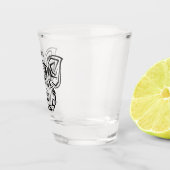 Zwart-witworstvarken Shot Glas (Rechts)