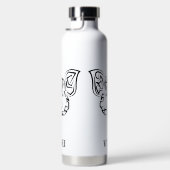 Zwart-witworstvarken Waterfles (Rechts)