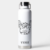 Zwart-witworstvarken Waterfles (Achterkant)