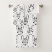 Zwart-witworstvel Bad Handdoek (Insitu)