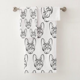 Zwart-witworstvel Bad Handdoek