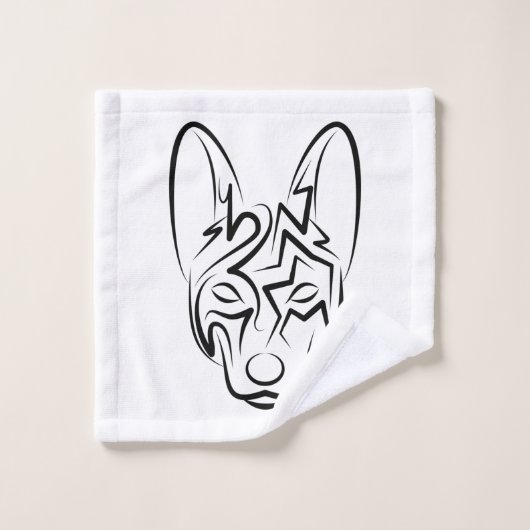 Zwart-witworstvel Bad Handdoek (Wasdoekje)