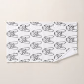 Zwart-witworstvel Bad Handdoek (Handdoek)