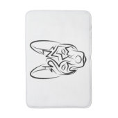 Zwart-witworstvel Badmat (Voorkant Verticaal)