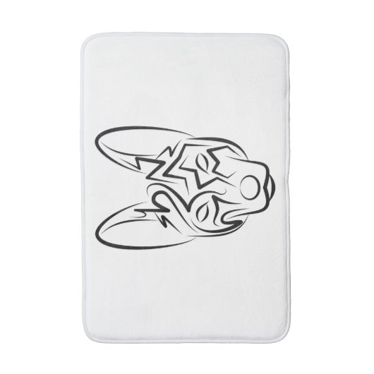 Zwart-witworstvel Badmat (Voorkant Verticaal)