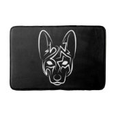 Zwart-witworstvel Badmat (Voorkant)