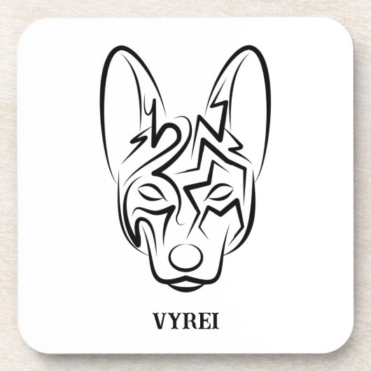 Zwart-witworstvel Bier Onderzetter (Voorkant)