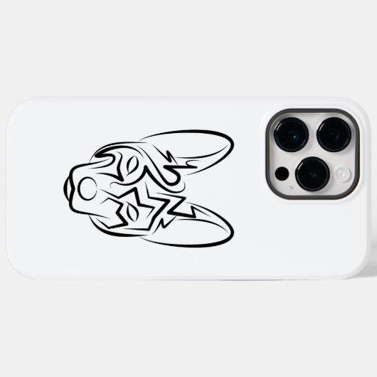 Zwart-witworstvel Case-Mate iPhone Case (Achterkant (horizontaal))