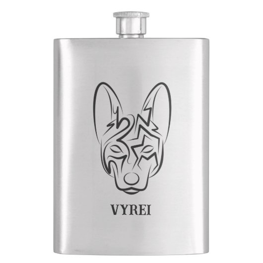 Zwart-witworstvel Flacon (Voorkant)