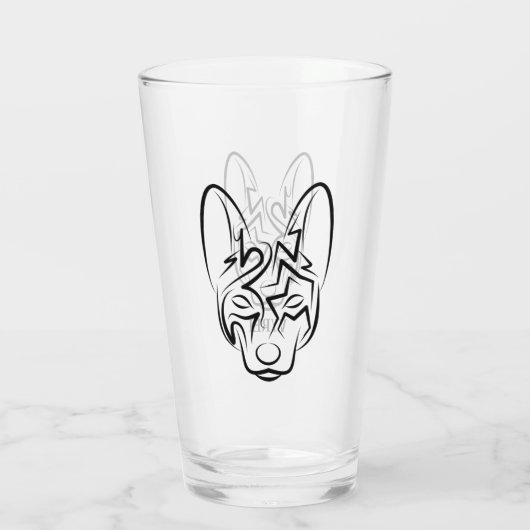 Zwart-witworstvel Glas (Achterkant)