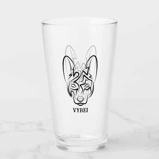 Zwart-witworstvel Glas (Voorkant)