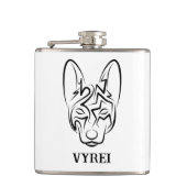 Zwart-witworstvel Heupfles (Voorkant)