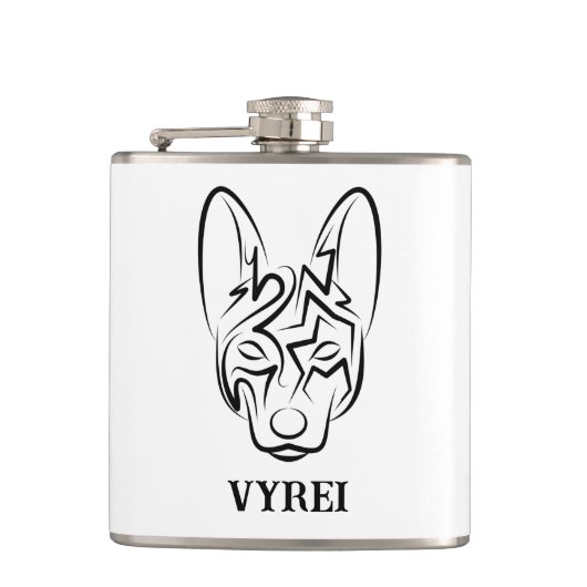 Zwart-witworstvel Heupfles (Voorkant)