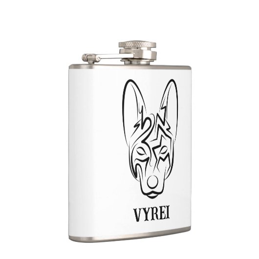 Zwart-witworstvel Heupfles (Rechts)