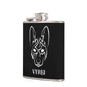 Zwart-witworstvel Heupfles (Links)