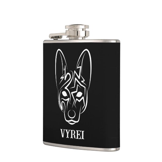 Zwart-witworstvel Heupfles (Links)