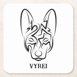 Zwart-witworstvel Kartonnen Onderzetters