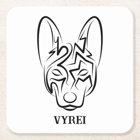 Zwart-witworstvel Kartonnen Onderzetters (Voorkant)