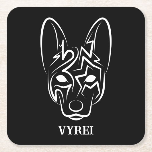 Zwart-witworstvel Kartonnen Onderzetters (Voorkant)