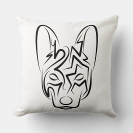 Zwart-witworstvel Kussen