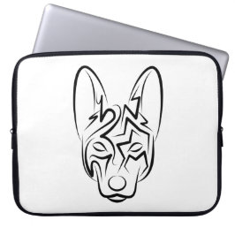 Zwart-witworstvel Laptop Sleeve