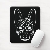 Zwart-witworstvel Muismat (Met muis)