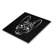 Zwart-witworstvel Tegeltje (Zijkant)