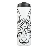 Zwart-witworstvel Thermosbeker (Voorkant)