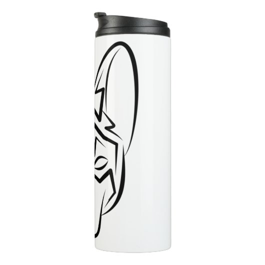 Zwart-witworstvel Thermosbeker (Geroteerd rechts)