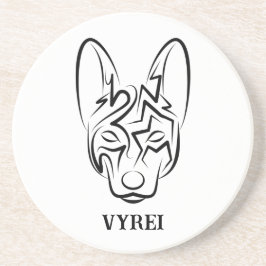 Zwart-witworstvel Zandsteen Onderzetter