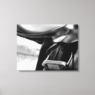 Zwart-witzadels Canvas Afdruk