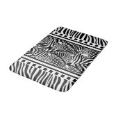 Zwart-witzebra afdrukken badmat (Gekanteld)