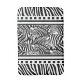 Zwart-witzebra afdrukken badmat (Voorkant Verticaal)