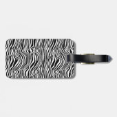 Zwart-witzebra afdrukken bagagelabel (Achterkant horizontaal)