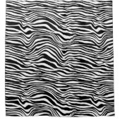 Zwart-witzebra afdrukken douchegordijn (Voorkant)