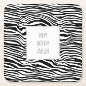 Zwart-witzebra afdrukken kartonnen onderzetters (Voorkant)