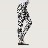 Zwart-witzebra afdrukken leggings (Rechts)