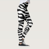 Zwart-witzebra afdrukken leggings (Rechts)