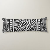 Zwart-witzebra afdrukken lichaamskussen (Achterkant)