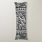 Zwart-witzebra afdrukken lichaamskussen (Voorkant Verticaal)